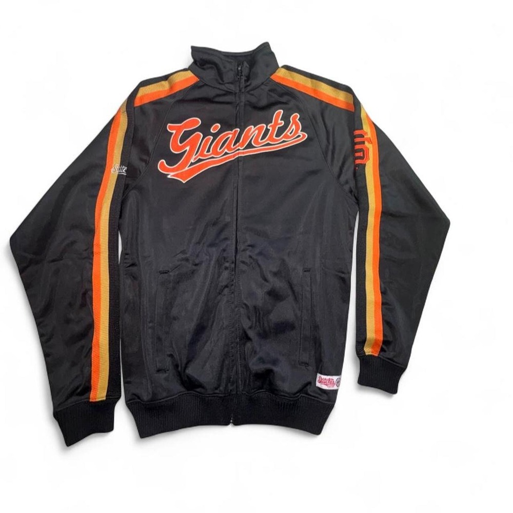 Unisex Stitches San Francisco Giants black track jacket